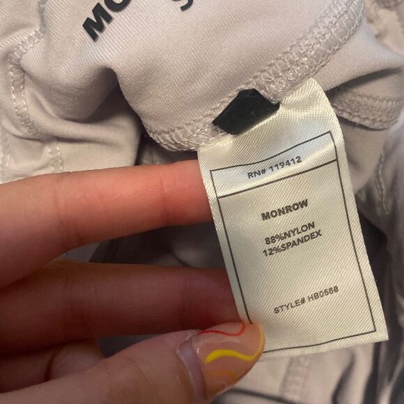 Monrow Light Blue Gray Full Length Movement High Rise Leggings Size Small Womens - Picture 4 of 8